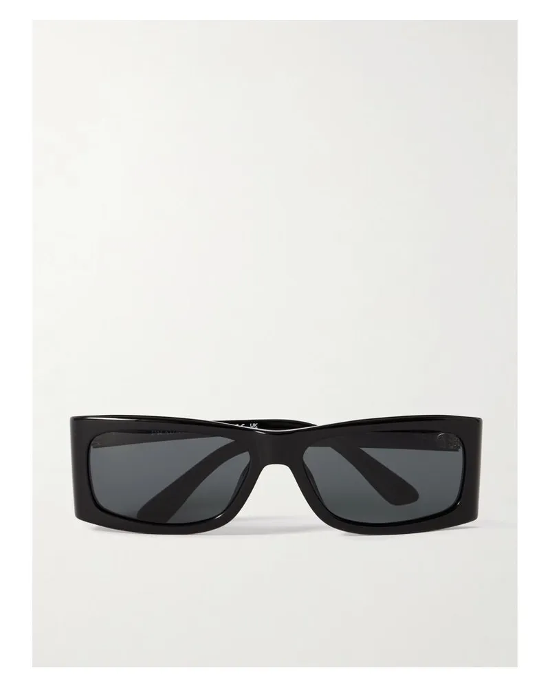 Prada Sonnenbrille Mit Eckigem Rahmen Aus Azetat - Schwarz Schwarz