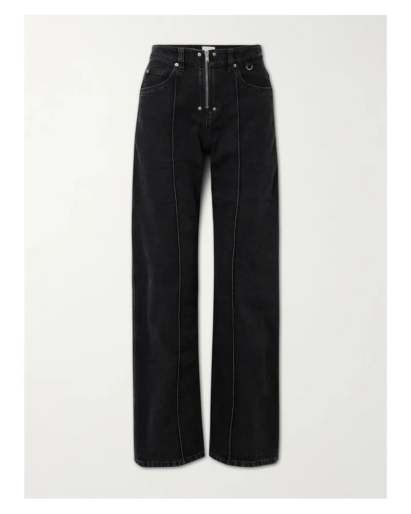 Isabel Marant Stely Halbhohe Jeans Mit Geradem Bein Und Verzierungen - Schwarz Schwarz