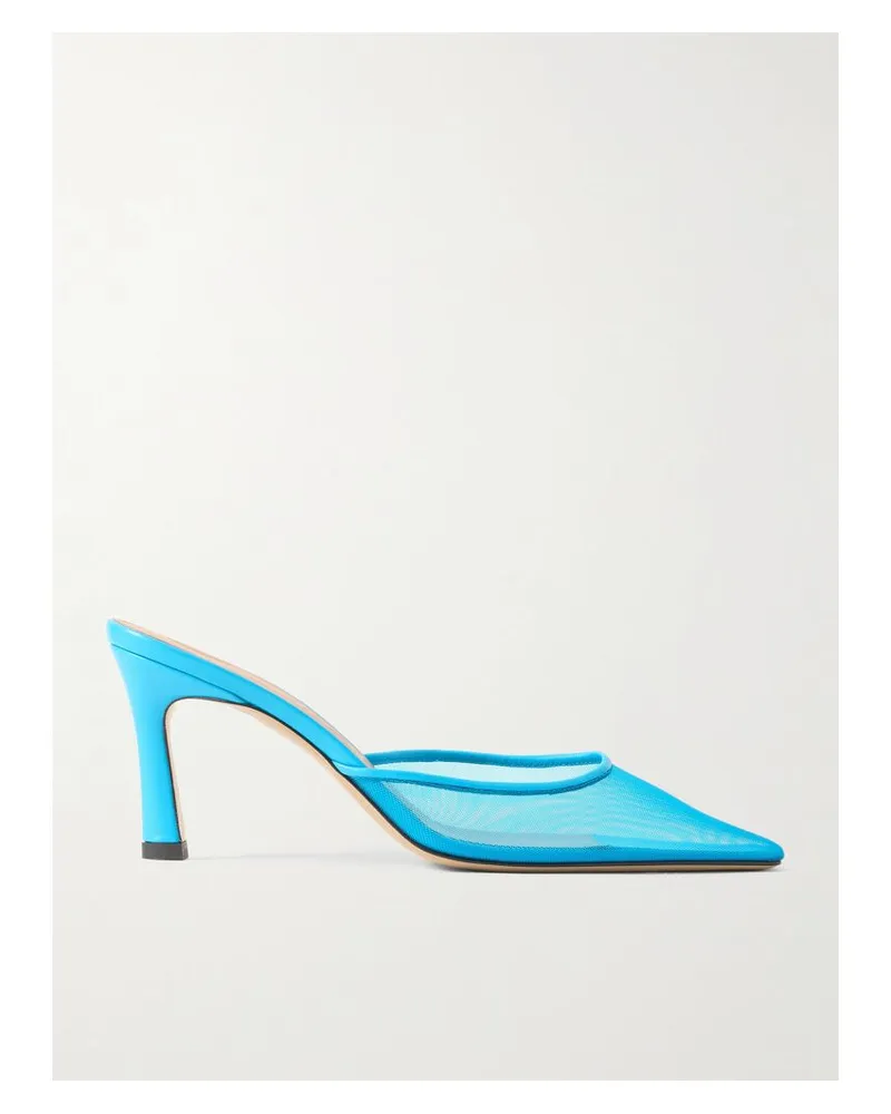 ATTICO Juno Mules Aus Mesh Mit Lederbesätzen - Blau Blau