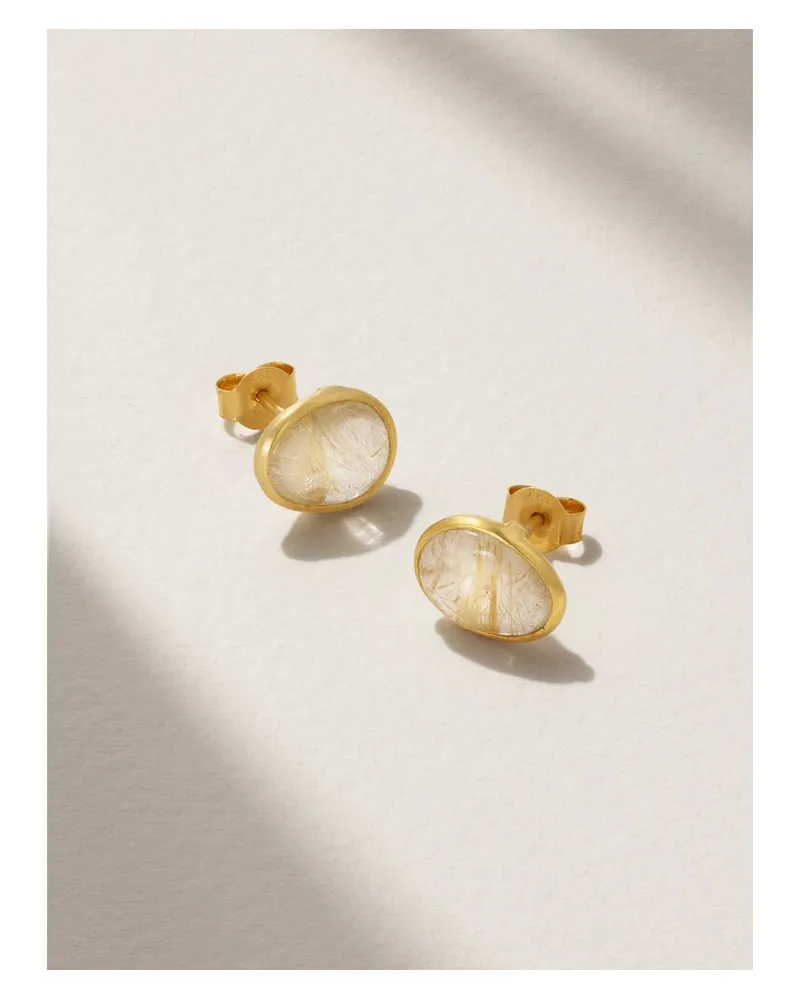 Pippa Small Ohrstecker Aus 18 Karat Gold Mit Quarzen Gold