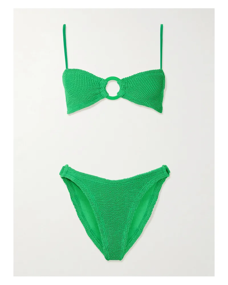 Hunza G Misty Bikini Aus Seersucker - Grün Grün