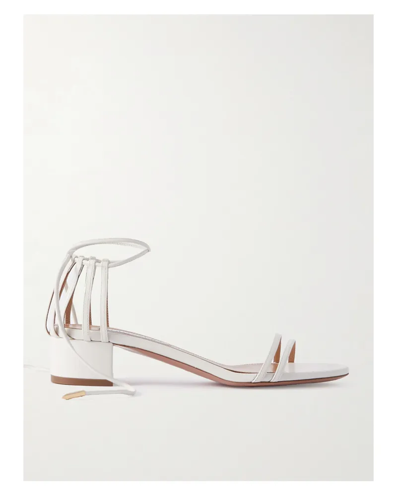 Aquazzura Straight To Heaven Sandalen Aus Leder - Weiß Weiß