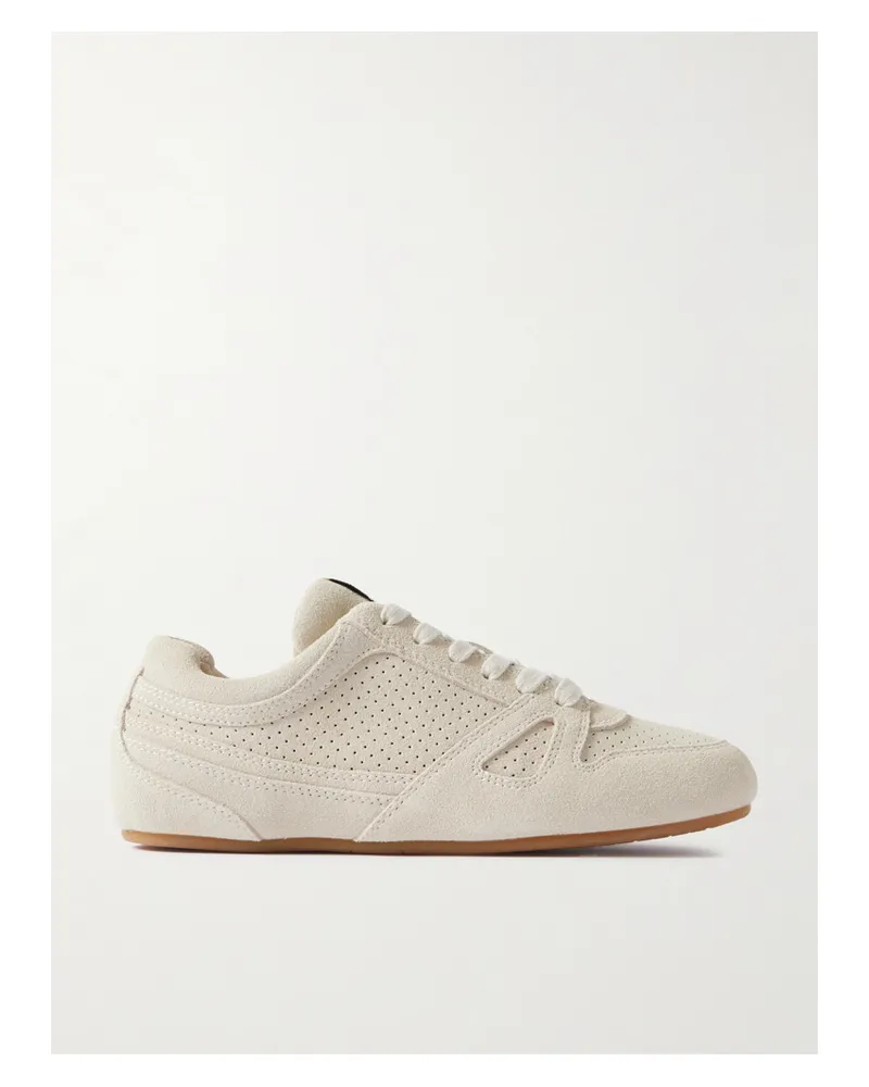 Isabel Marant Senny Sneakers Aus Veloursleder Mit Perforationen - Neutral Neutral
