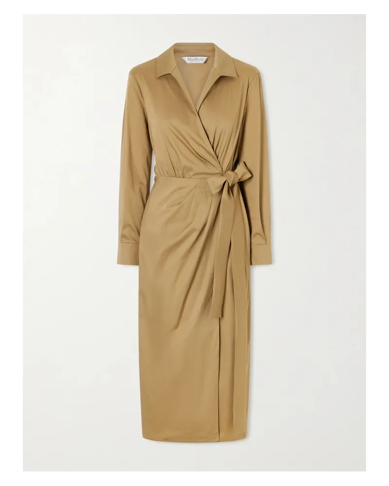 Max Mara Mxbeta Cotton-blend Poplin Midi Shirt Dress - Neutrals Neutrals