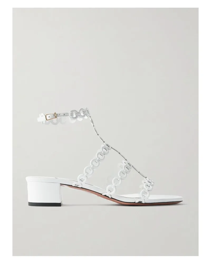 Aquazzura Infinity Sandalen Aus Leder - Weiß Weiß