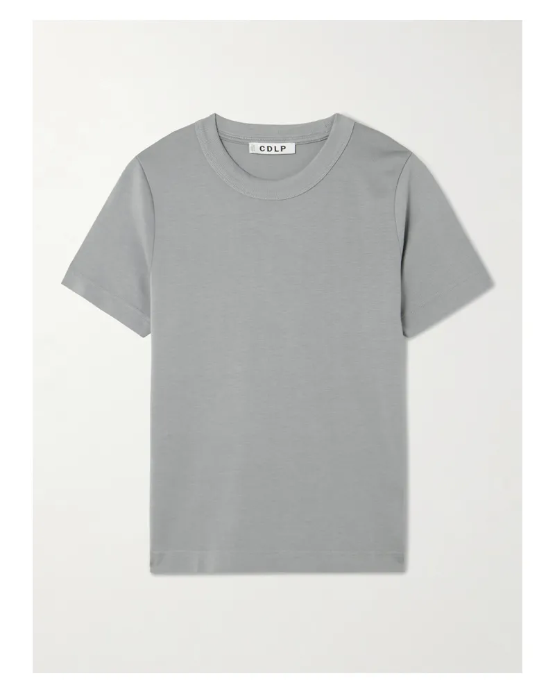 CDLP Tencel™ Lyocell And Cotton-blend T-shirt - Gray Gray