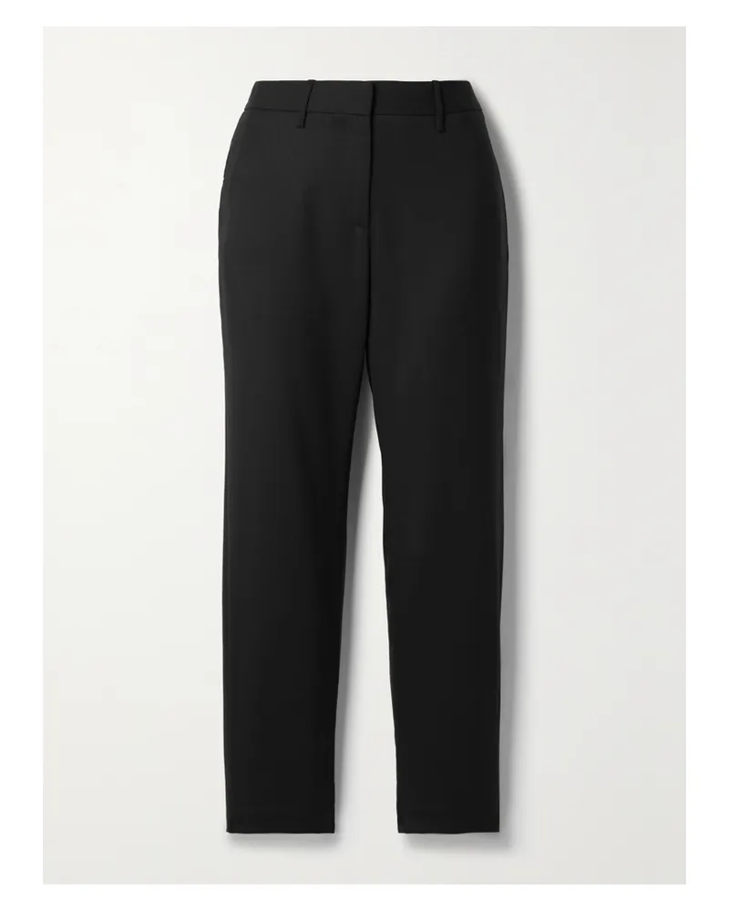 Nili Lotan Tel Aviv Wool-blend Twill Straight-leg Pants - Black Black