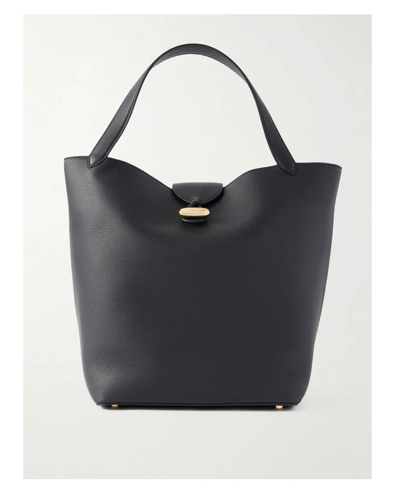 SAVETTE The Anello Leather Tote - Black Black
