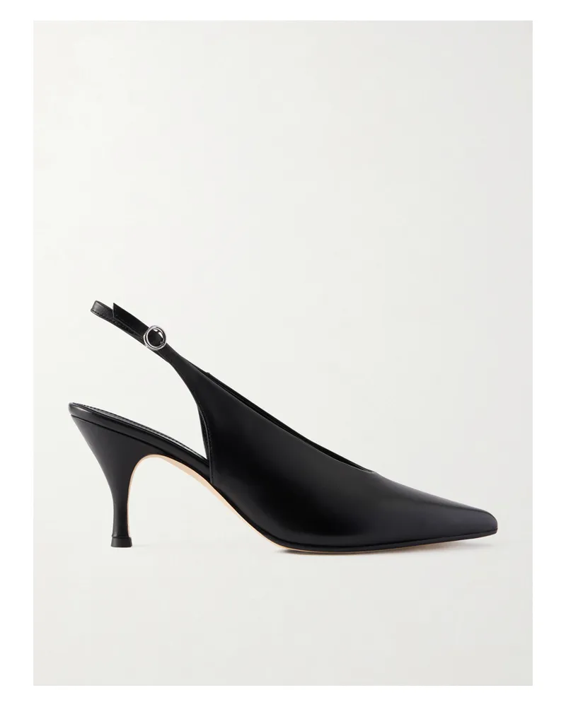 aeyde Carla Slingback-pumps Aus Leder - Schwarz Schwarz