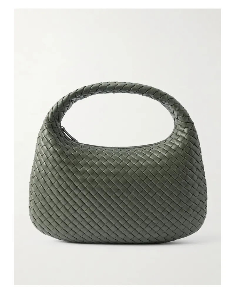 Bottega Veneta Hobo Large Intrecciato Leather Shoulder Bag - Green Green