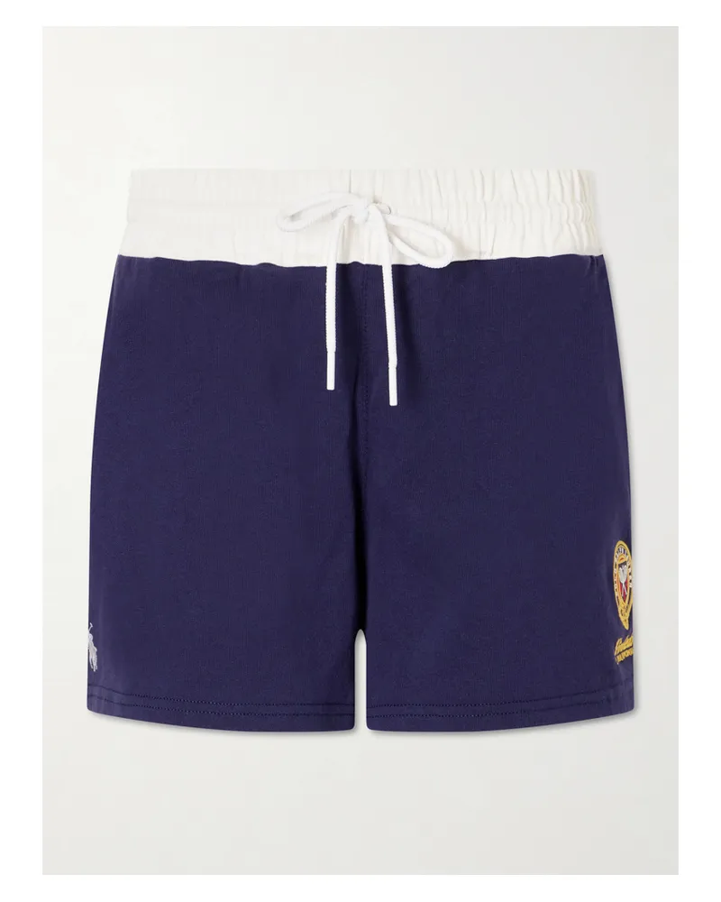 Ralph Lauren Wimbledon Cotton-jersey Shorts - Blue Blue