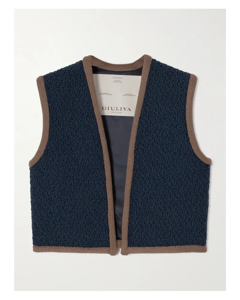 Giuliva Heritage Collection Lia Weste Aus Bouclé Aus Einer Wollmischung - Blau Blau
