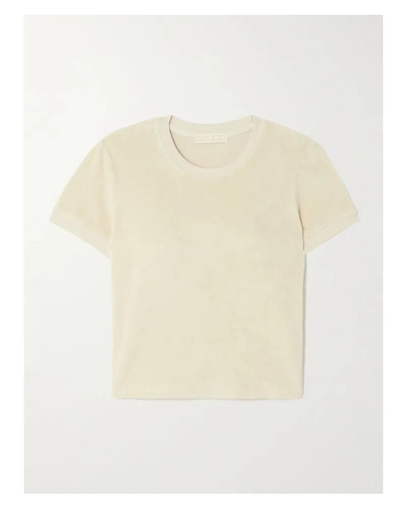 Suzie Kondi Carpi T-shirt Aus Frottee Aus Einer Baumwollmischung - Ecru Ecru