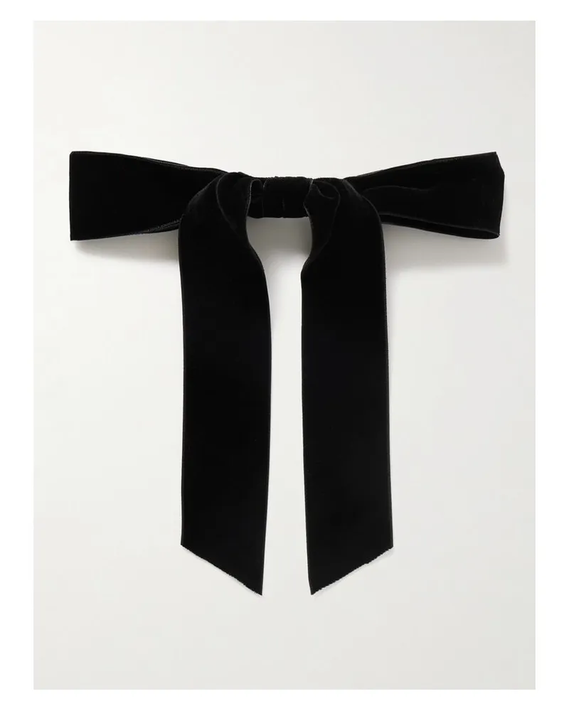 Jennifer Behr Adley Haarspange Aus Samt Mit Schleife - Schwarz Schwarz