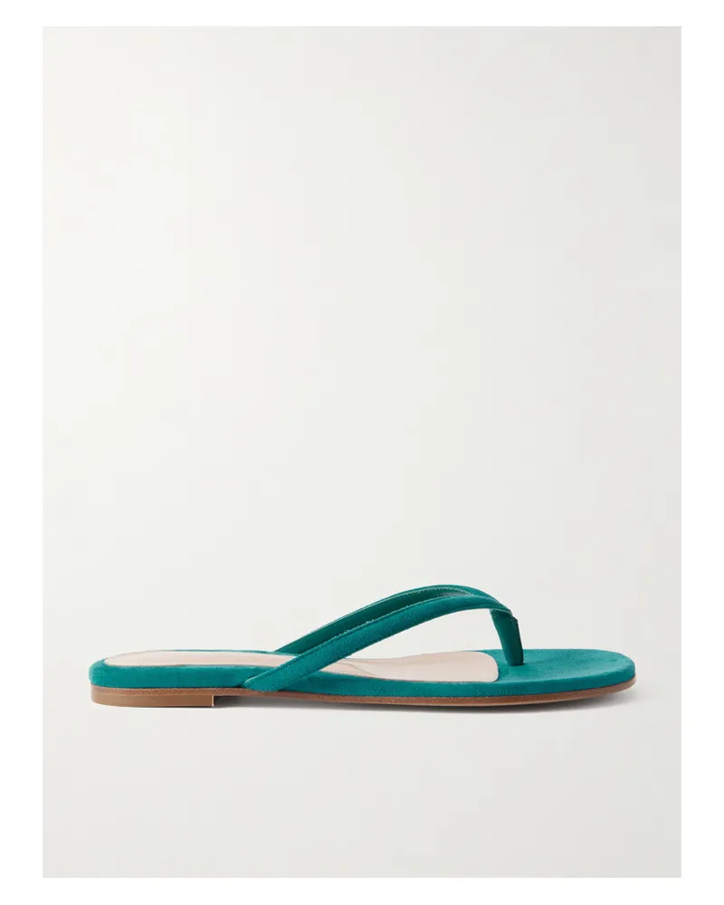 Gianvito Rossi Calypso Zehensandalen Aus Veloursleder - Blau Blau