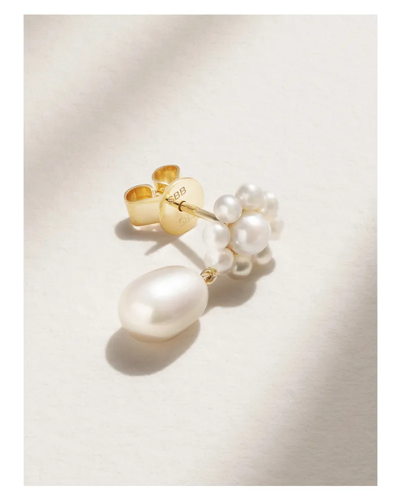 Sophie Bille Brahe Chambre De Fleur 14-karat Gold Pearl Single Earring - White White