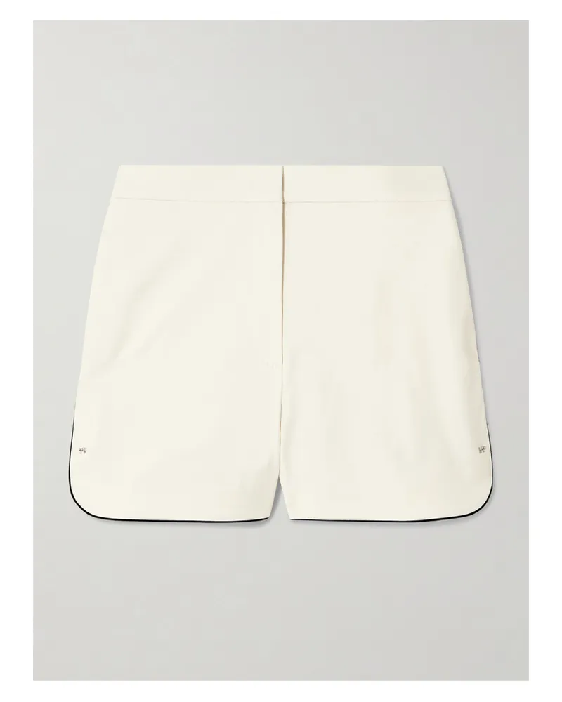Max Mara Orbita Shorts Aus Canvas Aus Einer Baumwollmischung Mit Verzierungen - Weiß Weiß