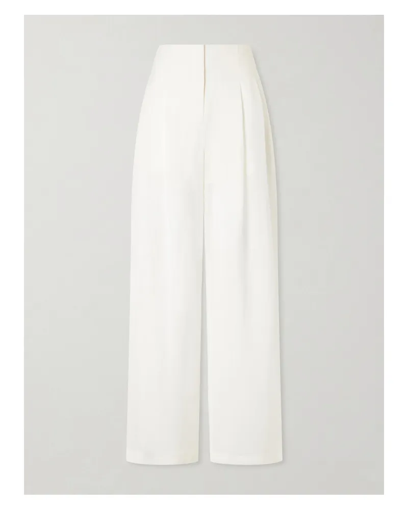 TWP Carries Linen And Silk-blend Wide-leg Pants - Neutrals Neutrals