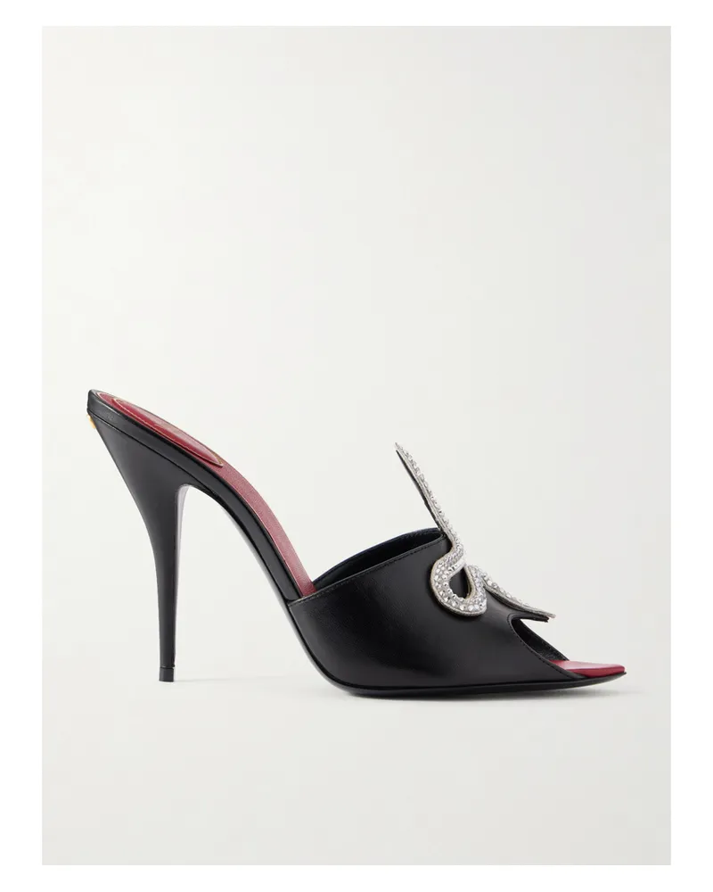 Valentino Garavani Coeur Vipère Leather Pumps - Black Black