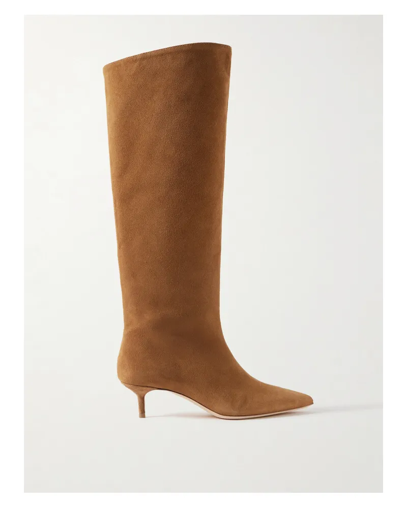 STAUD Sebastian Kniehohe Stiefel Aus Veloursleder - Braun Braun