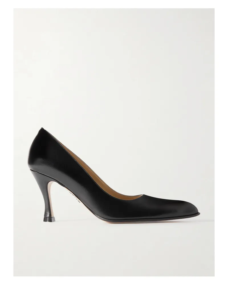 Loewe Comic Pumps Aus Leder - Schwarz Schwarz
