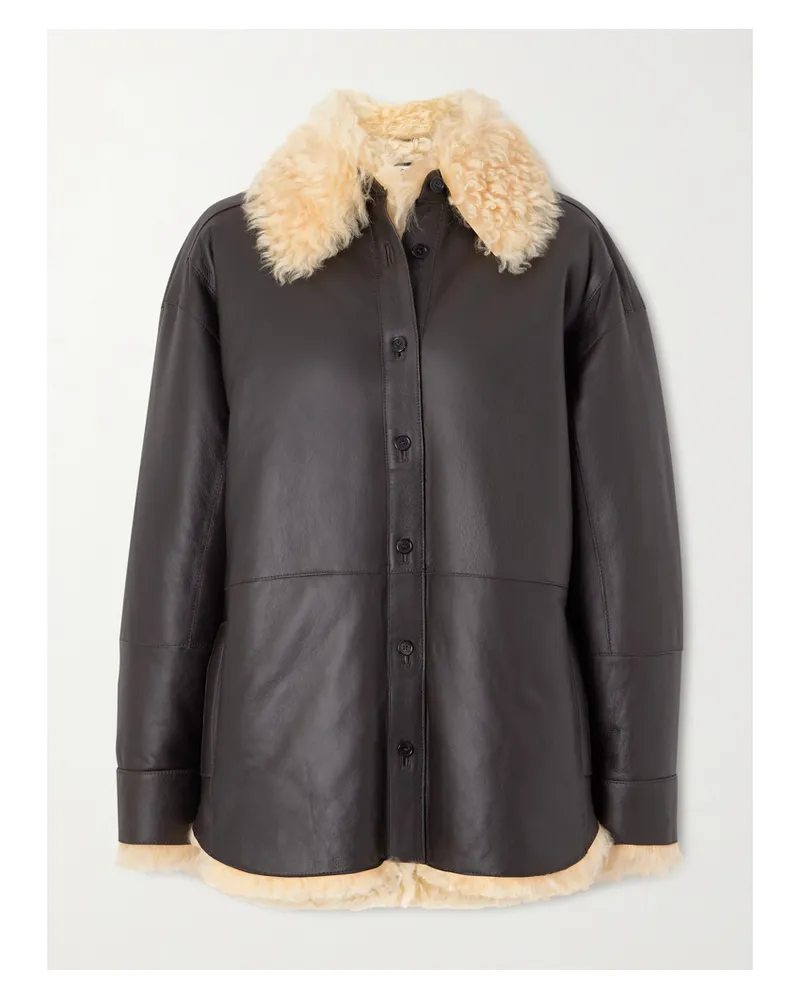 Acne Studios Shearling Jacket - Brown Brown