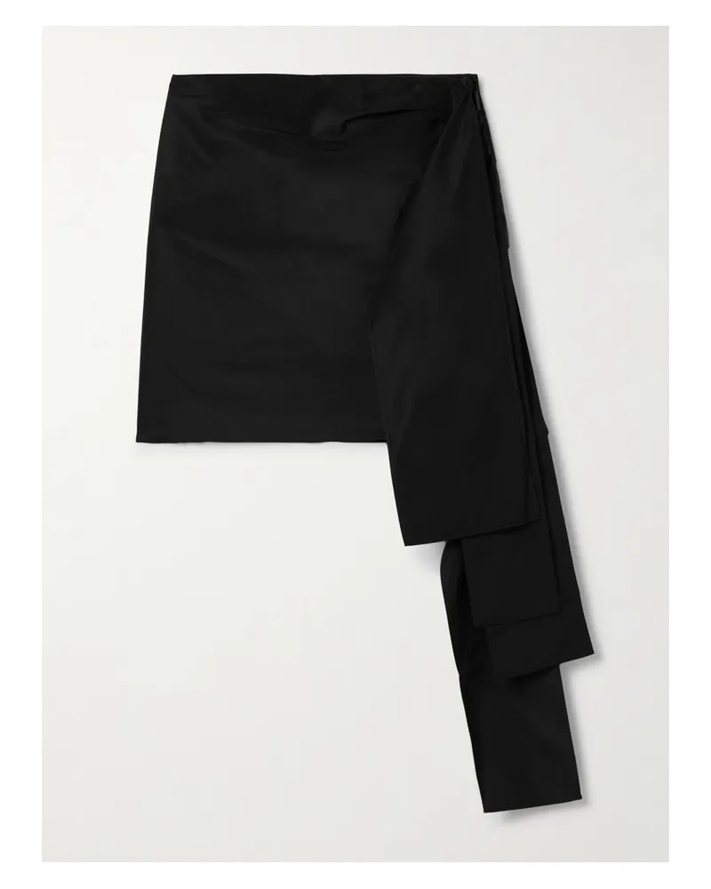 tibi Mehrlagiger Minirock Aus Shell - Schwarz Schwarz