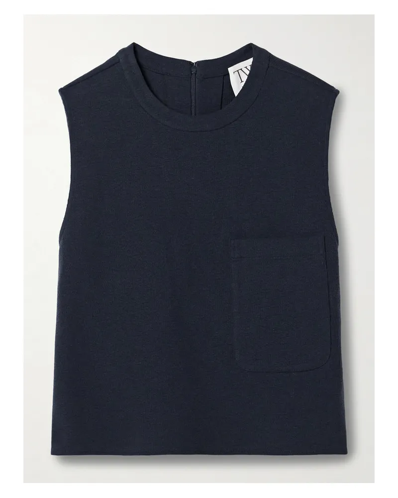 TWP Verkürztes Tanktop Aus Frottee Aus Einer Wollmischung - Blau Blau