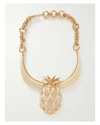 Chloé Pineapple Kette aus farbenem Metall und Harz Gold