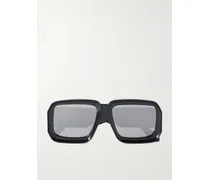 Paula's Ibiza Sonnenbrille Mit Eckigem Rahmen Aus Azetat - Schwarz