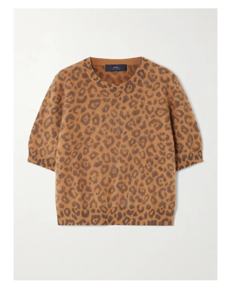arch4 Toulon Leopard Brushed-cashmere Sweater - Animal print Animal
