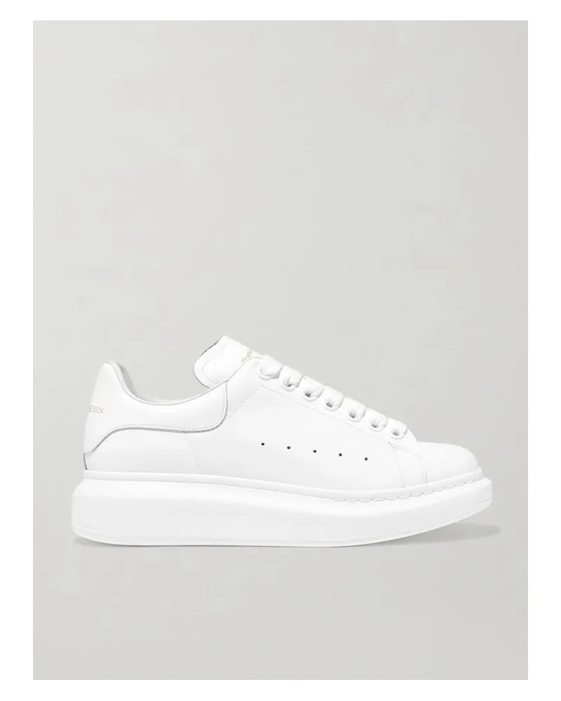 Alexander McQueen Sneakers aus Leder mit Überstehender Sohle Weiß