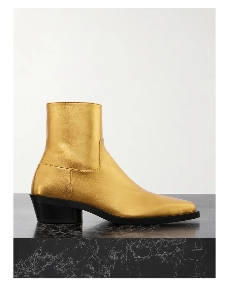 Proenza Schouler Bronco Ankle Boots Aus Metallic-leder - Gold Gold