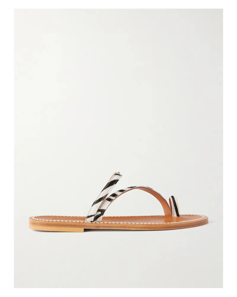 K.Jacques  Actium Zebra-print Calf Hair Sandals - Animal Print Animal