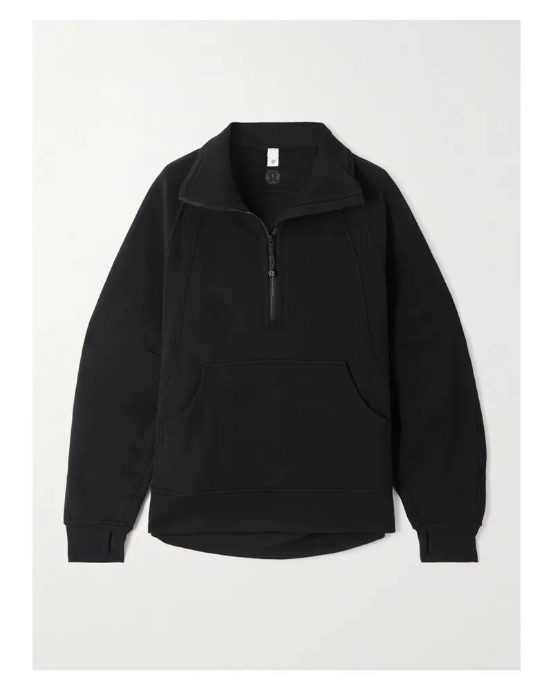 LULULEMON Scuba Oversized-sweatshirt Mit Stehkragen Und Reißverschluss - Schwarz Schwarz