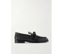 Astaire Knotted Leather Loafers - Black