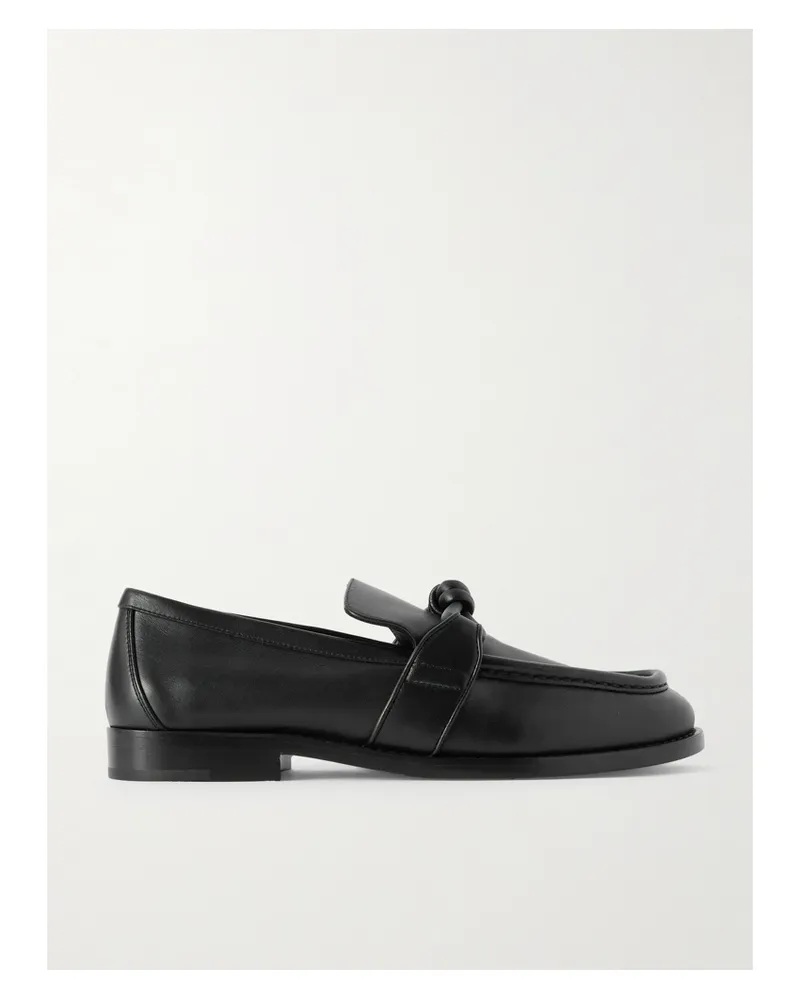 Bottega Veneta Astaire Knotted Leather Loafers - Black Black