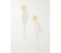 Rose Ohrringe aus Satin