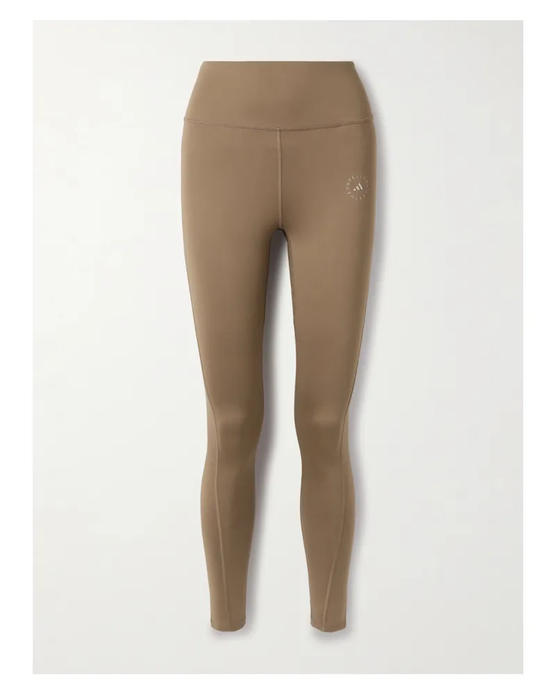 adidas Leggings Aus Recyceltem Stretch-material - Braun Braun