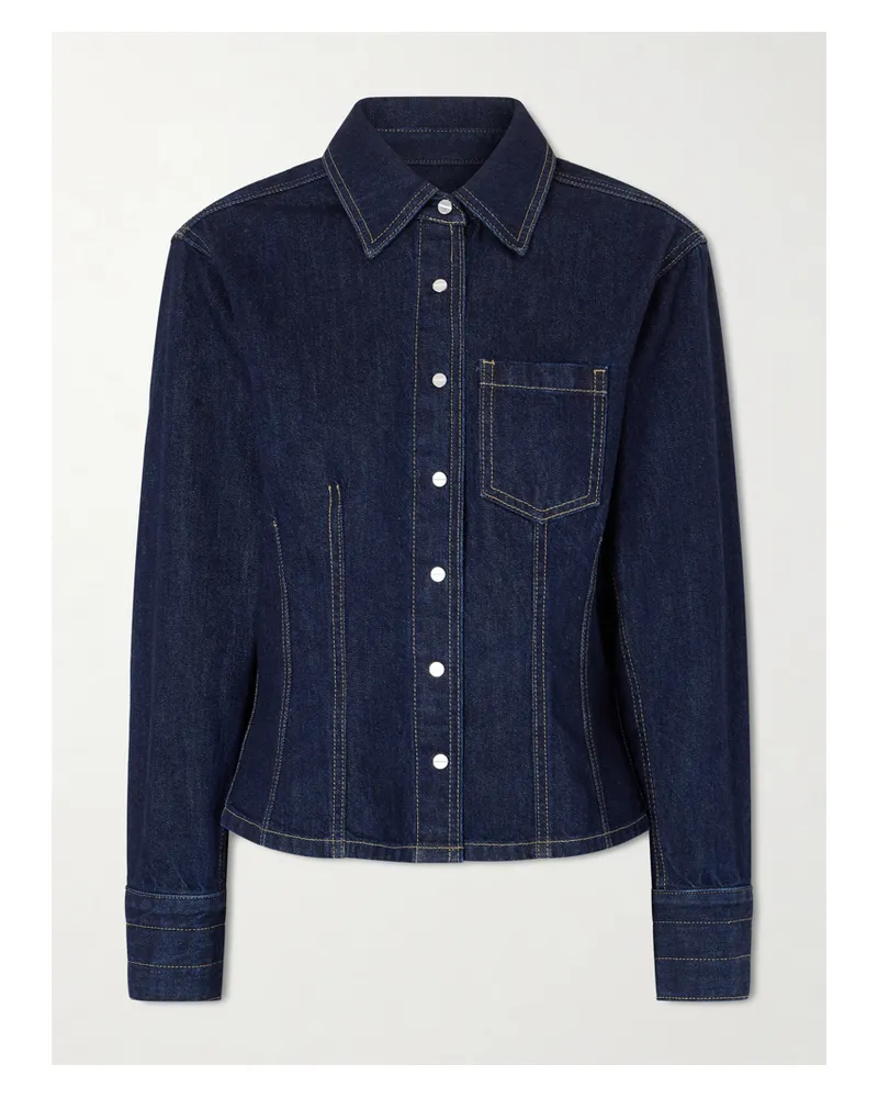 TWP Franny Denim Shirt - Blue Blue