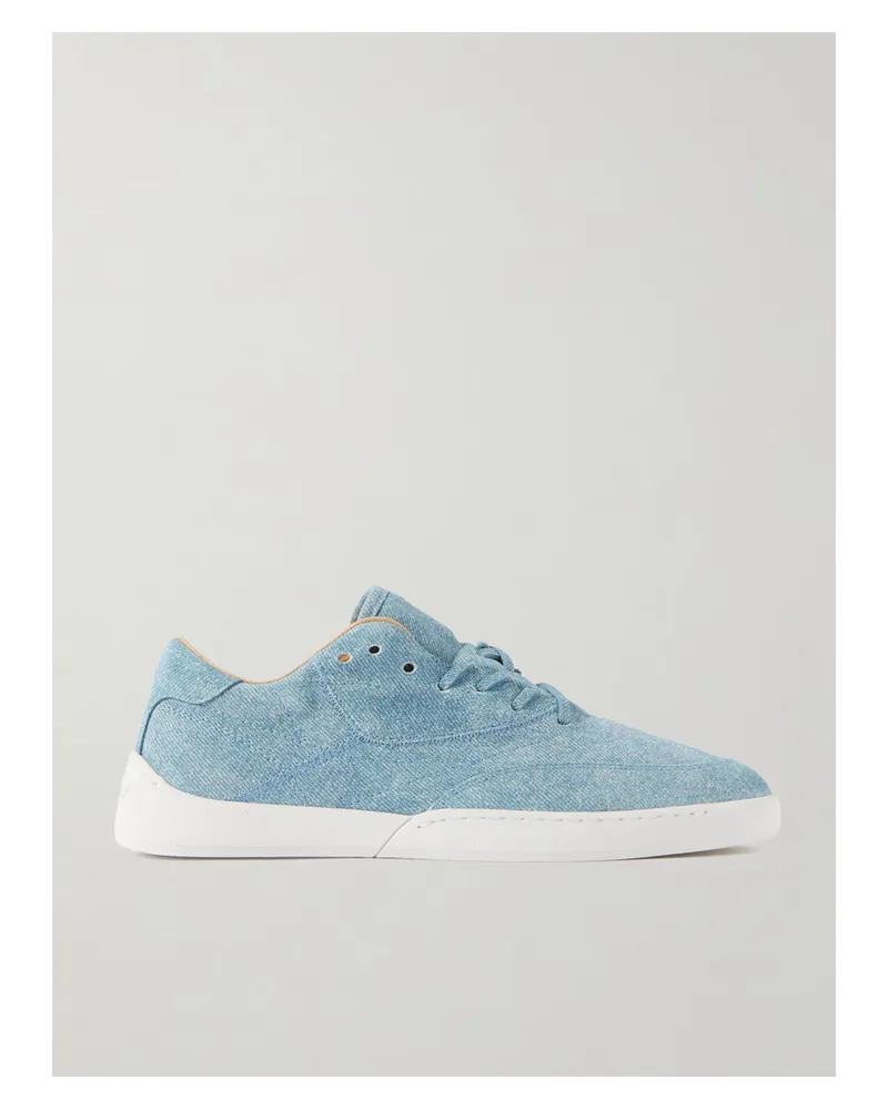Gabriela Hearst Ohio Printed Suede Sneakers - Blue Blue