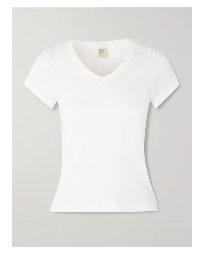 Flore Flore Jill Baby Organic Cotton-jersey T-shirt - White White