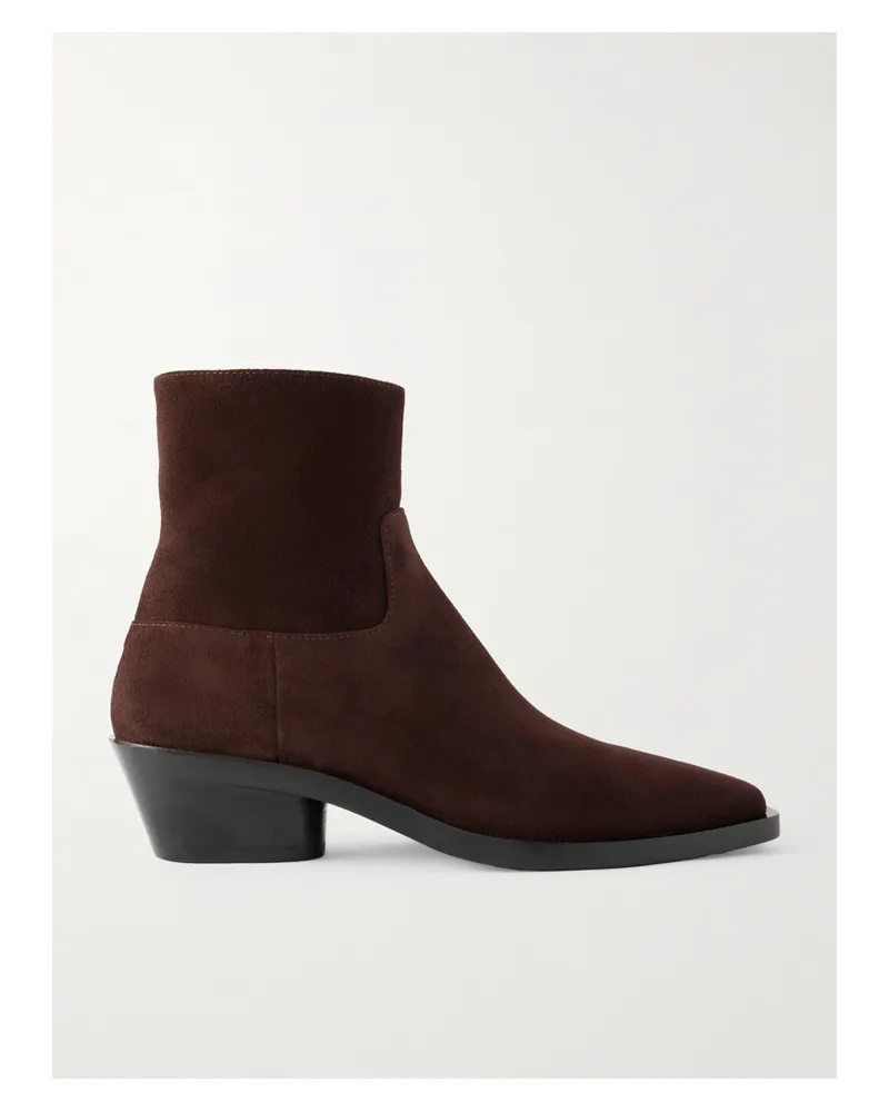Proenza Schouler Suede Ankle Boots - Brown Brown