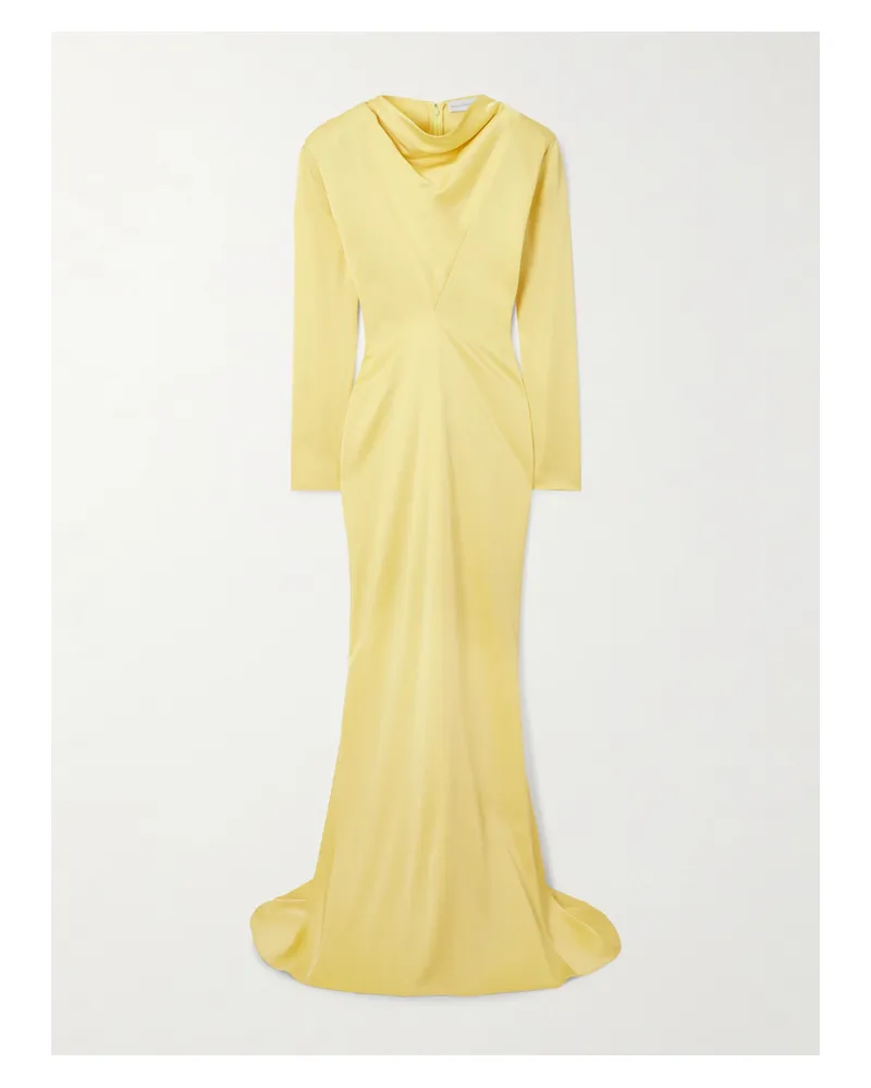 Stella McCartney Robe Aus Satin - Gelb Gelb