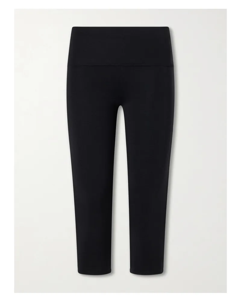 ÉTERNE Stretch-modal Capri Leggings - Black Black