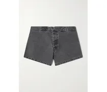 Oyster Jeansshorts Mit Gürtel - Schwarz
