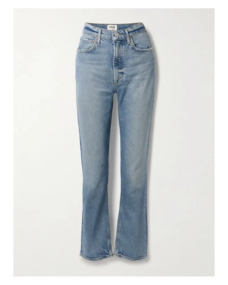 AGOLDE High Rise Stovepipe Jeans Mit Geradem Bein Aus Bio-denim - Blau Blau