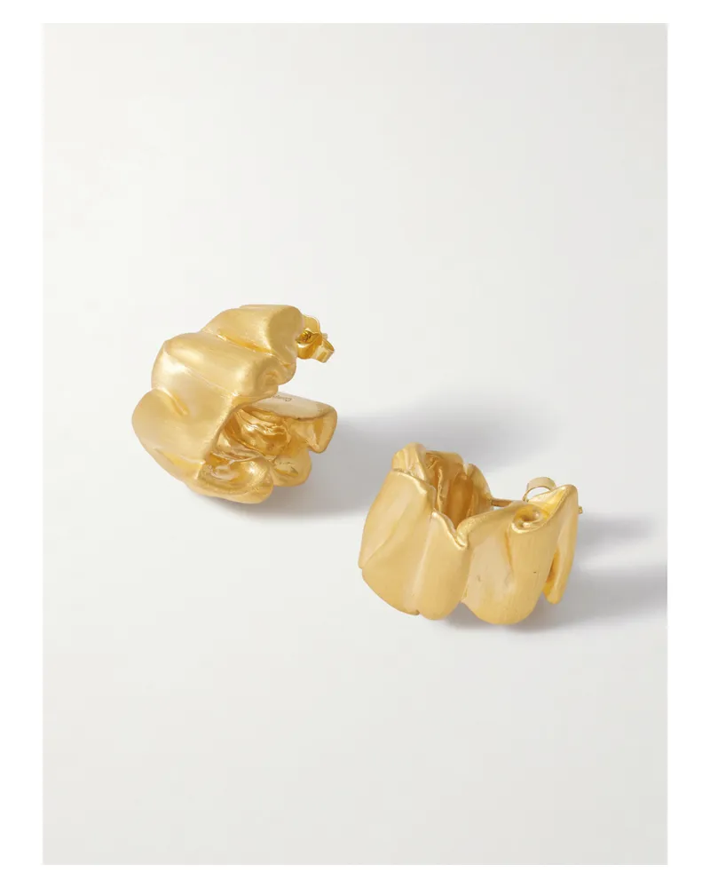 Completedworks Crumpled Vergoldete Creolen Gold