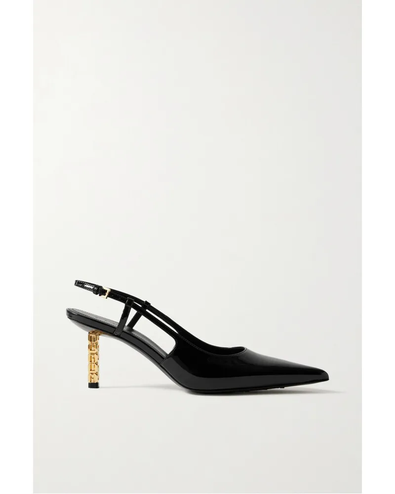 Givenchy G Cube Slingback-pumps aus Lackleder Schwarz