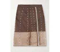 Presence Rock Aus Organza Mit Nieten - Braun